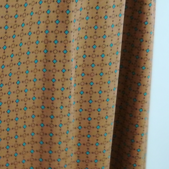 VINTAGE High Neck Tie Up Button Midi Long Dress - Picture 16 of 16